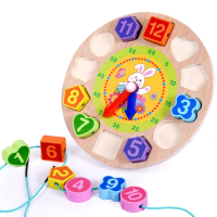 3475 Дървен часовник сортер - Цветове и форми, снимка 11 - Образователни игри - 44612581