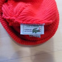 зимна шапка lacoste оригинална мъжка дамска спортна топла червена, снимка 4 - Шапки - 42597734
