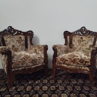 Старинна барокова гарнитура, снимка 8 - Дивани и мека мебел - 44253250