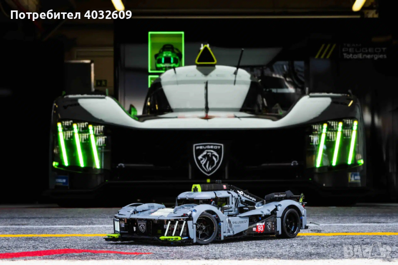 LEGO Technic PEUGEOT 9X8 24H Le Mans Hybrid Hypercar 1775 части, снимка 1