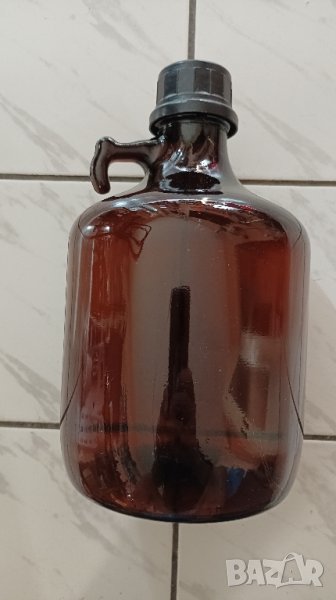 Шише, дамаджана 3 литра от цветно стъкло. , снимка 1