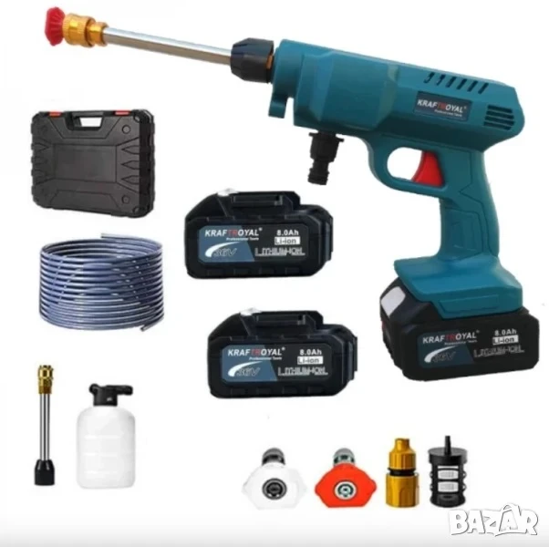 Акумулаторна водоструйка Kraft royal 36v с 2 батерии 8Ah, снимка 1
