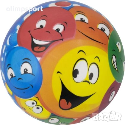 Детска топка с диаметър 19 см и многоцветен печат. Изключително лека и мека. , снимка 1