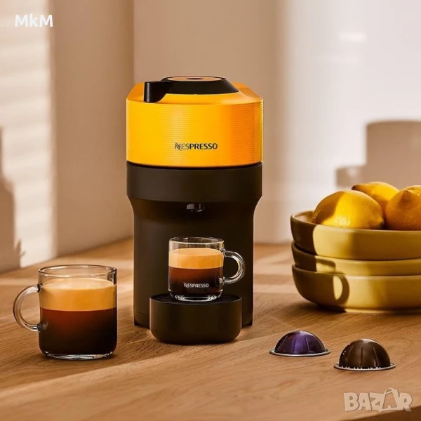 Кафемашина с капсули NESPRESSO VERTUO POP Mch Yellow, снимка 1