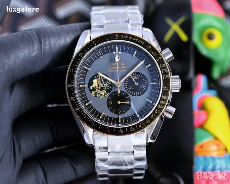 Мъжки часовник OMEGA Speedmaster Moonwatch Apolo 11 с кварцов механизъм, снимка 1