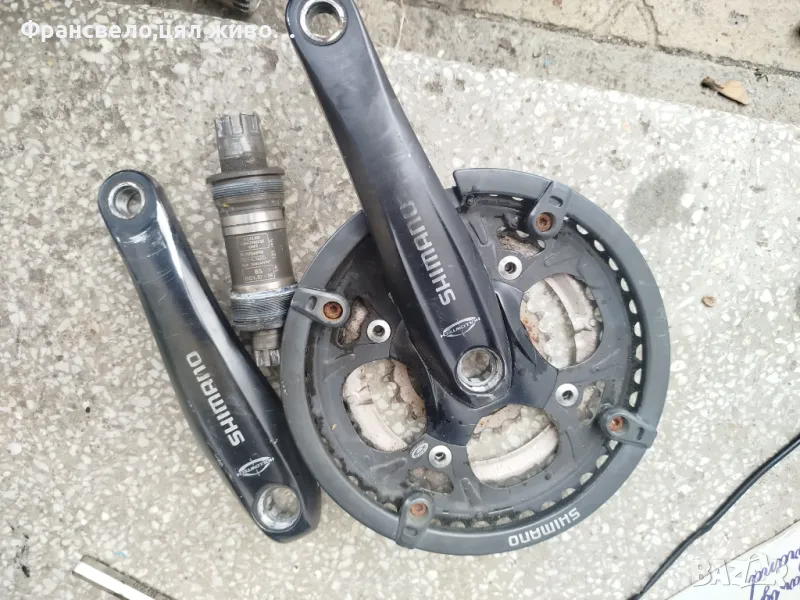 Курбел със средно движение за велосипед колело Shimano fc m 521, снимка 1