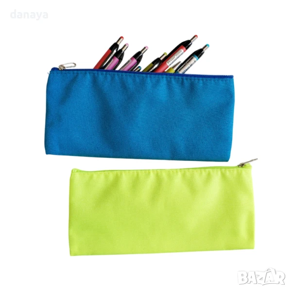 3969 Текстилен ученически несесер за химикали и моливи, снимка 1