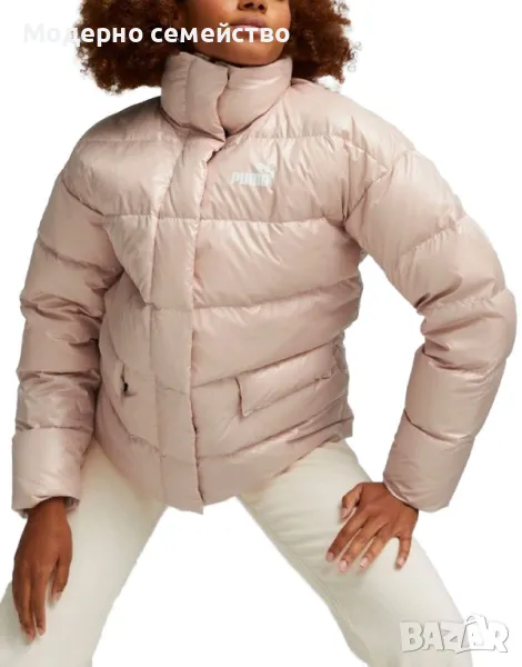 Дамско яке PUMA Style Down Shiny Puffer Jacket Pink, снимка 1