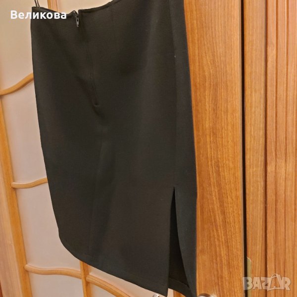 Черна права пола с цепки, снимка 1