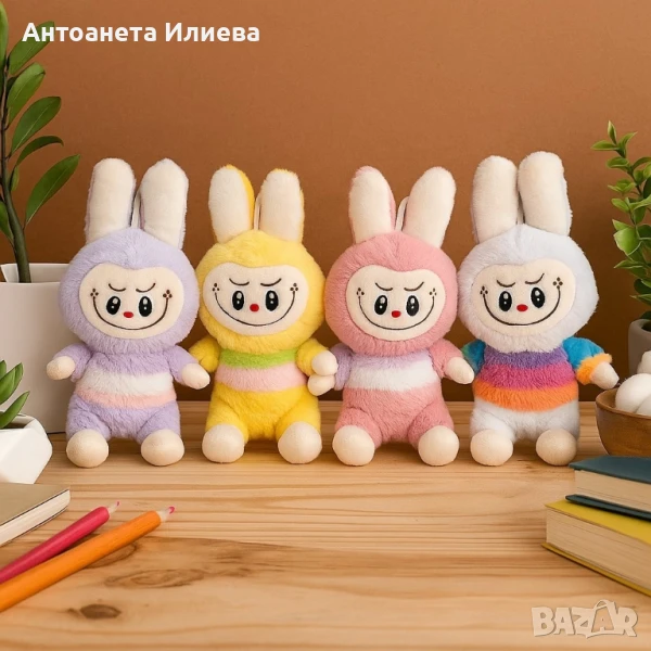 С избор на цвят!Очарователна плюшена играчка Лабубу – 25 см, снимка 1