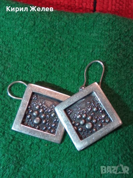 СРЕБЪРНИ АРТ ОБЕЦИ ОКСИДИРАНО КОВАНО СРЕБРО 925 СТАРА РЪЧНА ЮВЕЛИРНА ИЗРАБОТКА 25714, снимка 1