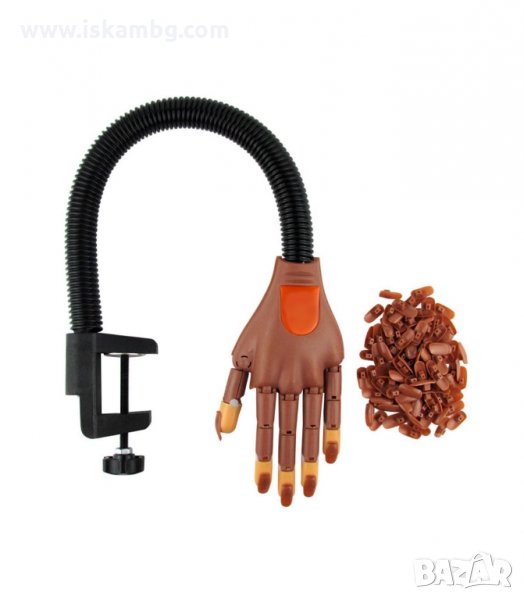 ИЗКУСТВЕНА РЪКА ЗА МАНИКЮР СЪС 100 БР. НОКТИ - код 3089, снимка 1