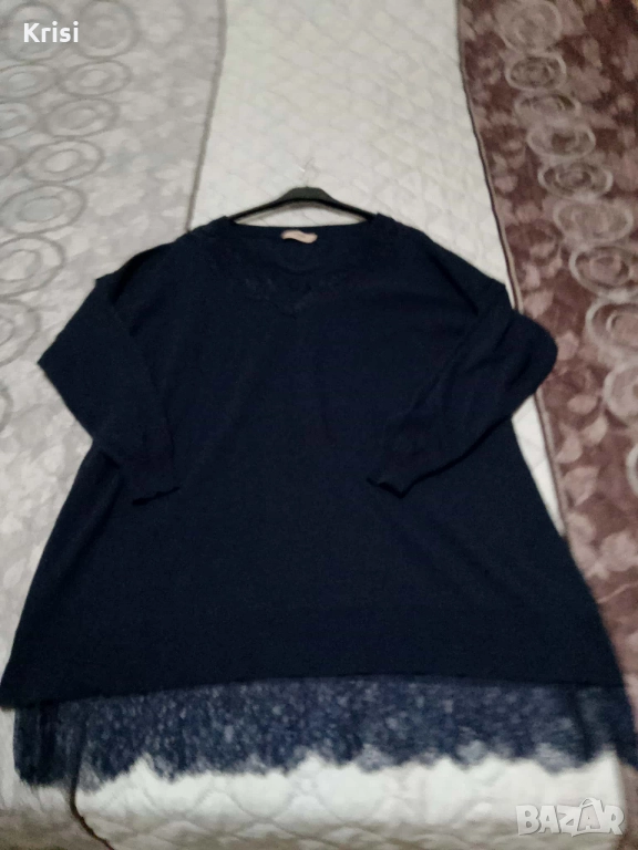 Дамска блуза с дантела, снимка 1