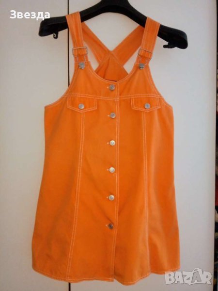 Продавам дънков сукман-рокля в оранж, снимка 1