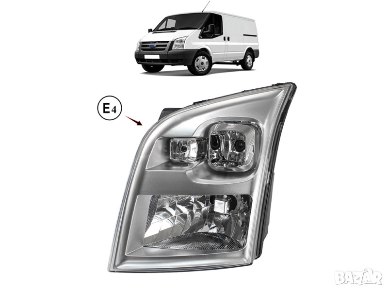 Фарове ляв и десен FORD Transit V347 (2006–2014) с мотор – комплект, снимка 1