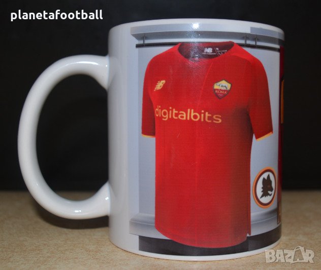 Фен чаша на AS ROMA сезон 2025/26!Футболни чаши!Чаша на Рома с име и номер!, снимка 1