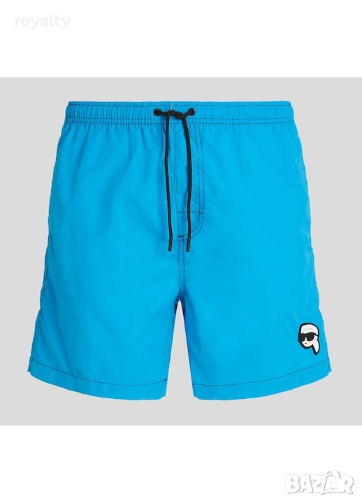 Karl Lagerfeld Мъжки Оригинален Бански, 100% Полиестер, Син, снимка 1