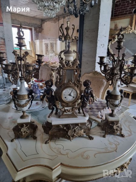 Комплект часовник и два свещника 017, снимка 1