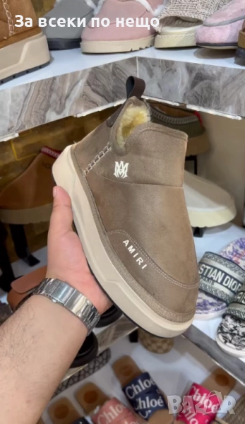 Amiri Дамски Бежови Топли Зимни Боти Амири Код E966, снимка 1