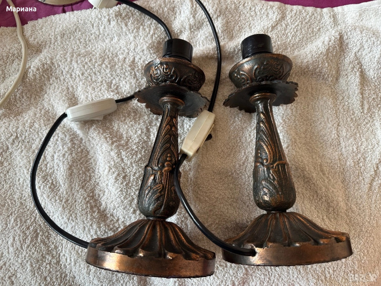 Продавам метални настолни лампи, снимка 1