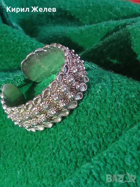 СРЕБЪРЕН ФИЛИГРАН ПРЪСТЕН СРЕБРО 925 ПРЕКРАСНА ЮВЕЛИРНА МАЙСТОРСКА СТАРА ИЗРАБОТКА ГРАНУЛАЦИЯ 22657, снимка 1