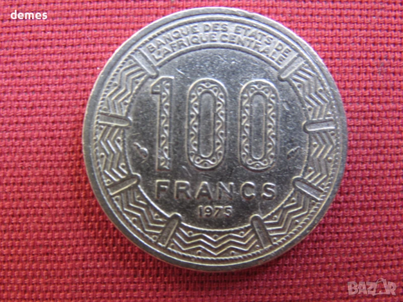 Чад - 100 франка, 1975 г. (рядка)-447 m, снимка 1