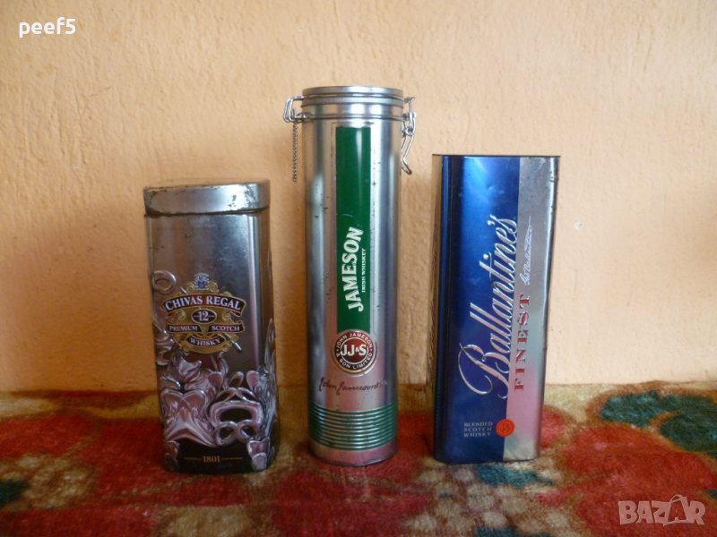 Метални кутии от уиски , снимка 1