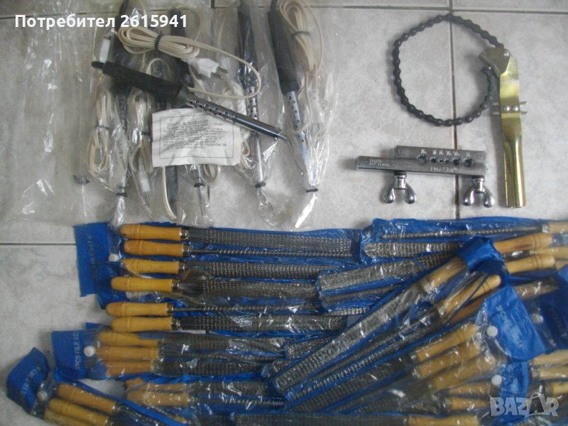 Нови: Конусна Дъска/Ключ Маслен Филтър/Ел.Поялник-Български-24V/40W/Комплект Дърводелски Пили-3 бр, снимка 1