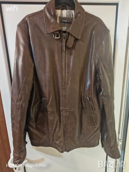 Кожено яке от естествена кожа марка Mario Conti XL, снимка 1