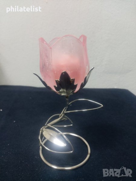 Свещник - Роза, снимка 1