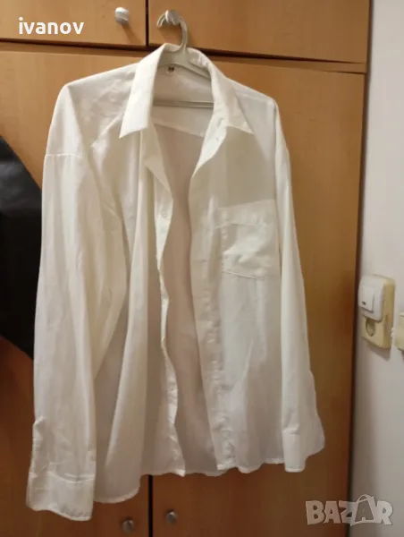 Мъжка риза бяла , снимка 1