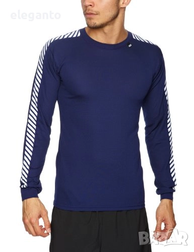 Мъжко ! Helly Hansen  Dry Stripe Crew Long Sleeve Baselayer - Navy, L размер, снимка 1