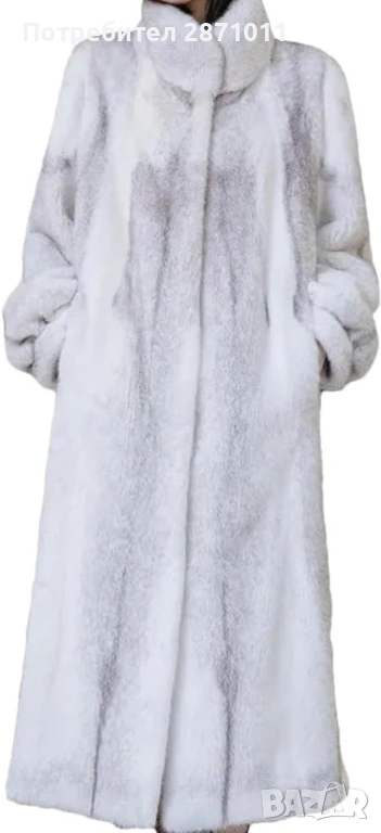 Луксозно палто от изкуствена кожа, снимка 1