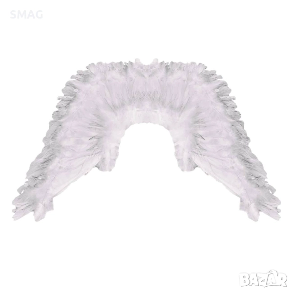 Хелоуин / Halloween ангелски крила бели със сребрист брокат_1045061, снимка 1