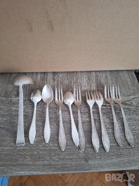 посребрени прибори 10бр, снимка 1