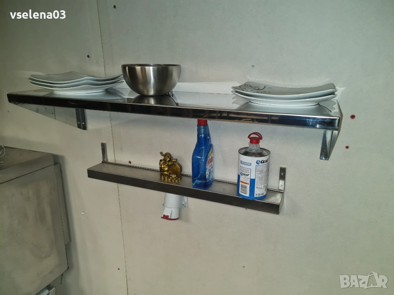 Рафт от неръждаема стомана за професионална кухня, снимка 1