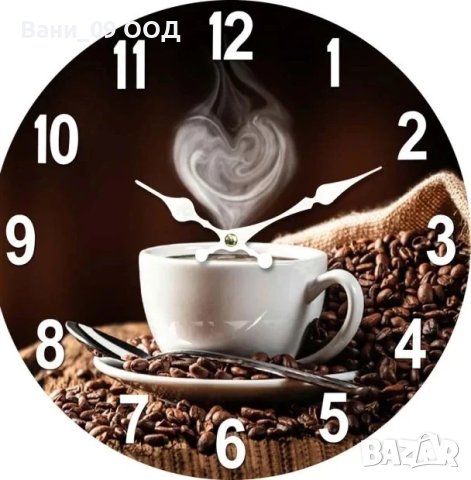 Стенен часовник "Ароматно кафе", снимка 1 - Стенни часовници - 42444588
