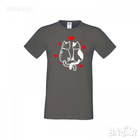 Мъжка тениска Свети Валентин Valentine Cat, снимка 6 - Тениски - 35716458