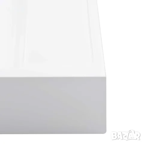 vidaXL Мивка, 50x50x12 см, минерална/мраморна отливка, бяла, снимка 5 - Мивки - 56146106