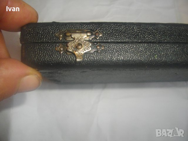 Старинна Кутия За Шублер - Дървена с Кожа и Метални Копчалки-330х110х25мм-Немска, снимка 5 - Антикварни и старинни предмети - 44183957