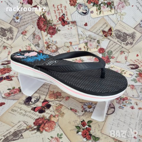 Модни дамски джапанки между пръстите на лека платформа моде: 1178 black, снимка 1