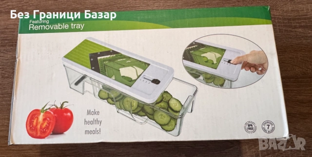 Ново ренде Многофункционална ръчна резачка за зеленчуци с подвижна кутия и сменяеми остриета