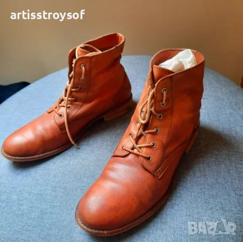 25лв-Естествена кожа боти Mustang, р-р 38, на символична цена, снимка 4 - Дамски боти - 47626602