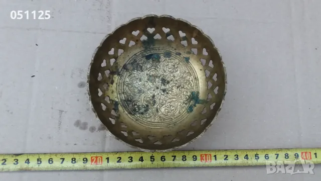 отлична бронзова ориенталска купа с орнаменти , снимка 2 - Антикварни и старинни предмети - 47561053