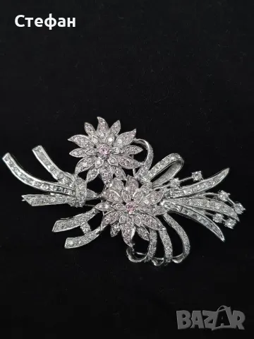 Масивна сребърна брошка, снимка 12 - Други - 49152221