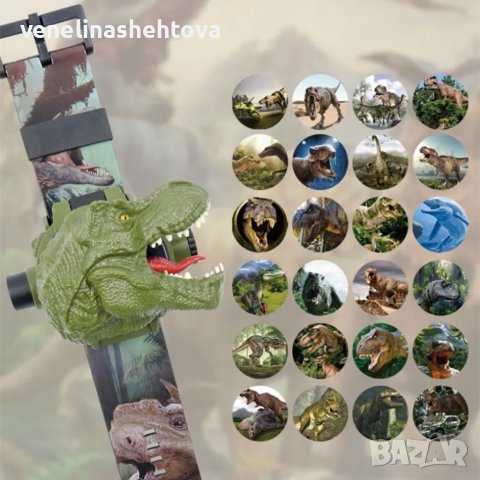 3D детски часовник с прожектор Динозавър , снимка 2 - Детски - 41800177