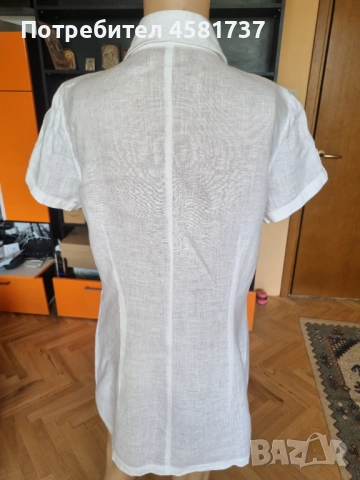 Дамска ленена риза/ рокля, размер М, снимка 6 - Туники - 51880185