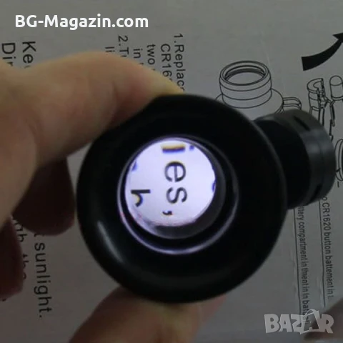 Мощна увеличителна лупа за глава око с лед осветление 20 Х очила за часовникари бижутери ремонт, снимка 4 - Други инструменти - 50921230