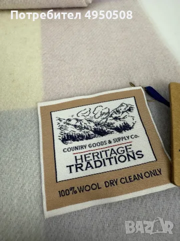 Шал от вълна с кариран мотив „Heritage Traditions“, снимка 5 - Шалове - 56154269