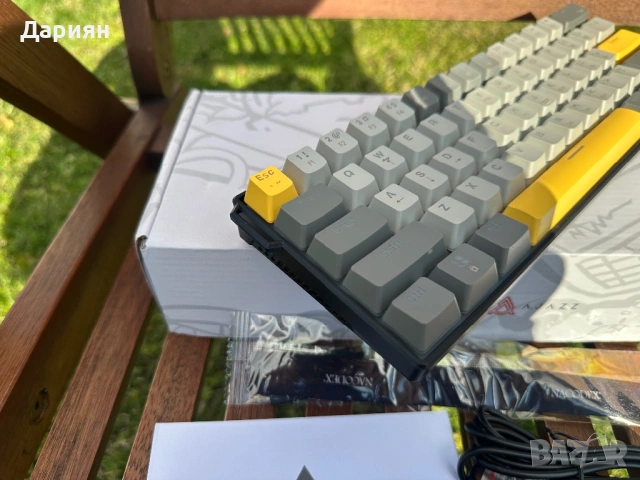 Механична Клавиатура Ajazz x Nacodex NK61 / 60% / Cherry MX Red Switch-ове / Hot swap /, снимка 4 - Клавиатури и мишки - 53541594